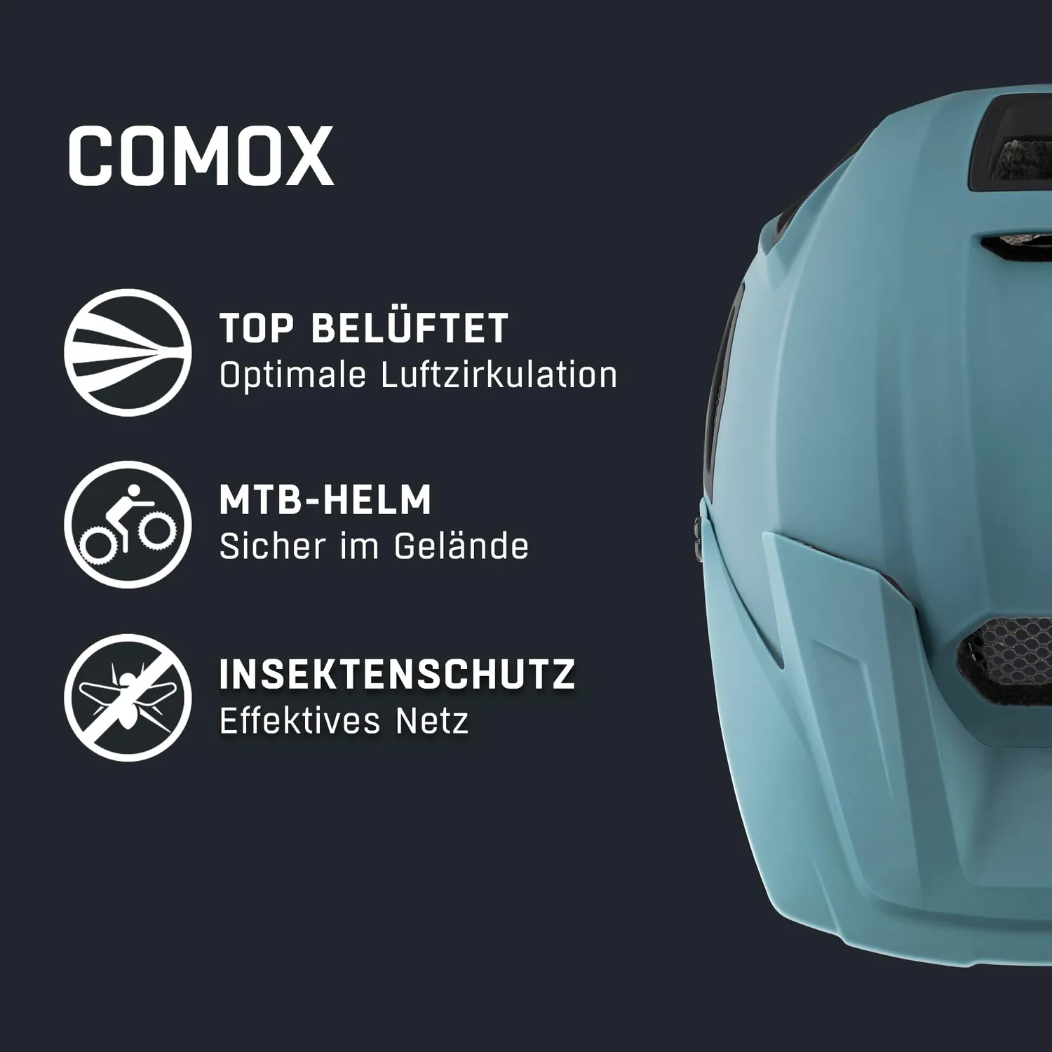 Alpina Comox casco mtb enduro dirtblue matt 52-57 cm