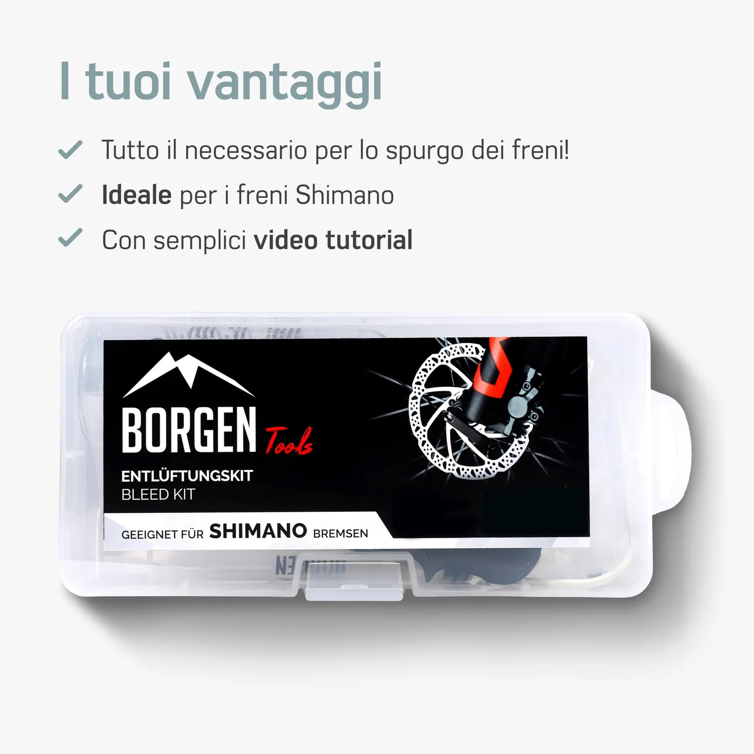Borgen Kit Spurgo Freni Shimano olio minerale istruzioni