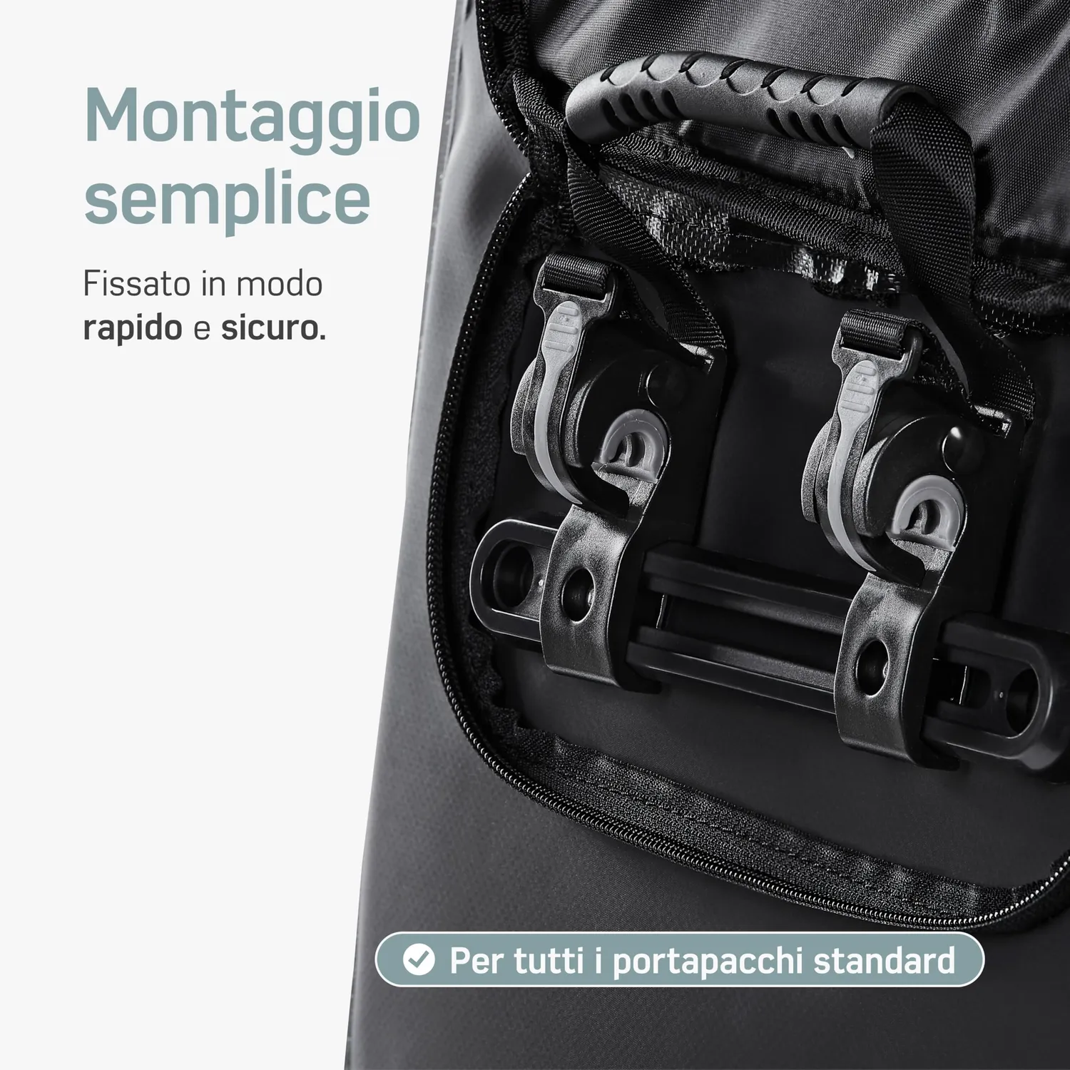 Borgen 3 in 1 Pro borsa bici portapacchi 25L nera