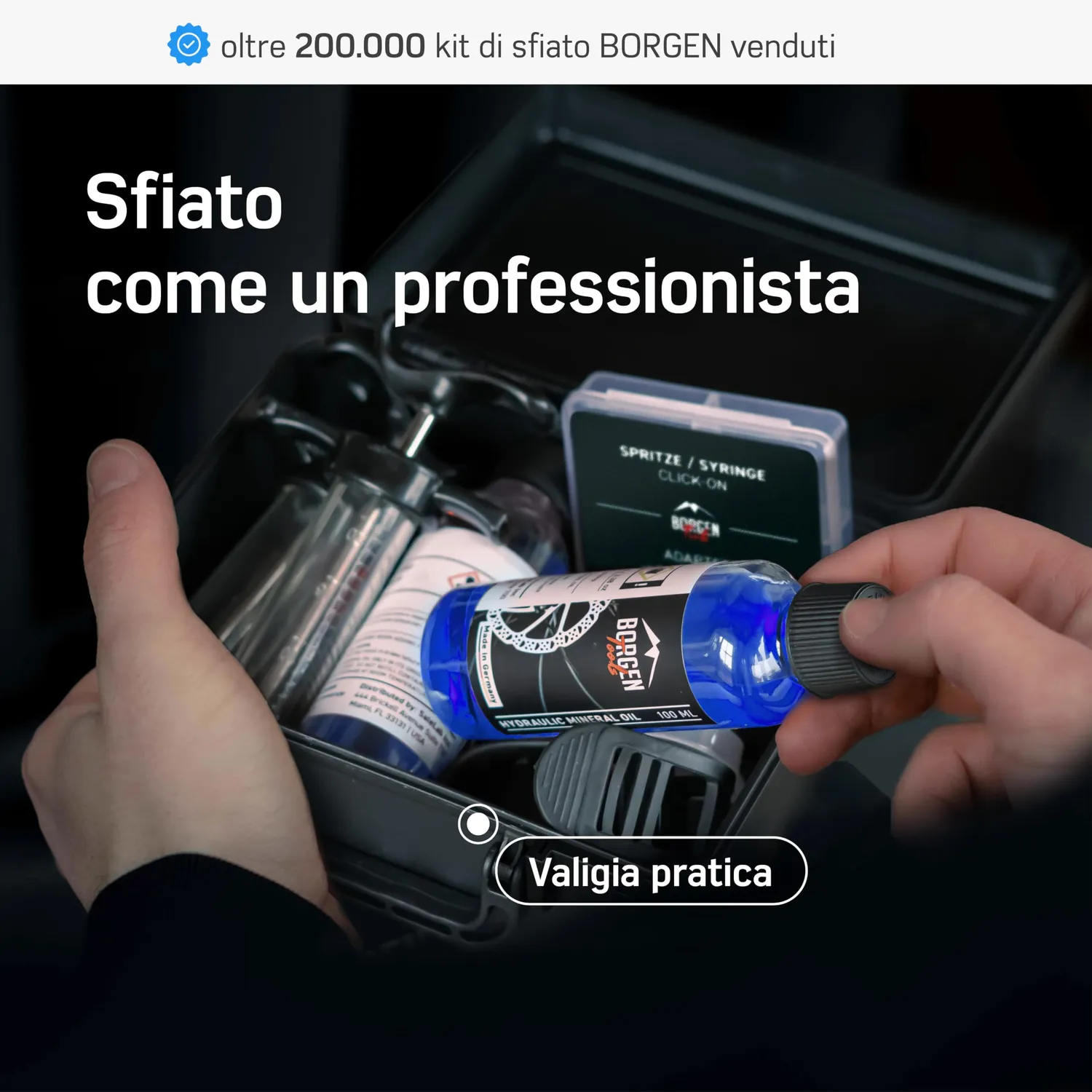 Borgen Kit spurgo Pro freni Magura olio minerale
