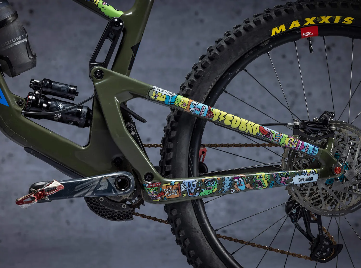 Dyedbro Juay pellicola telaio mtb colorata grafica street opaca