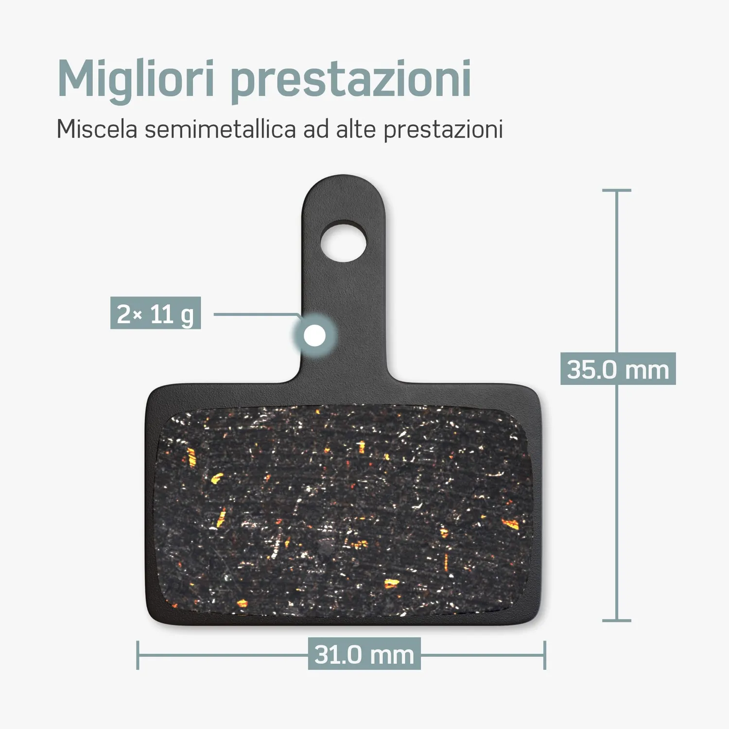Borgen B01S pastiglie freno disco 2 paia per Deore Altus resina