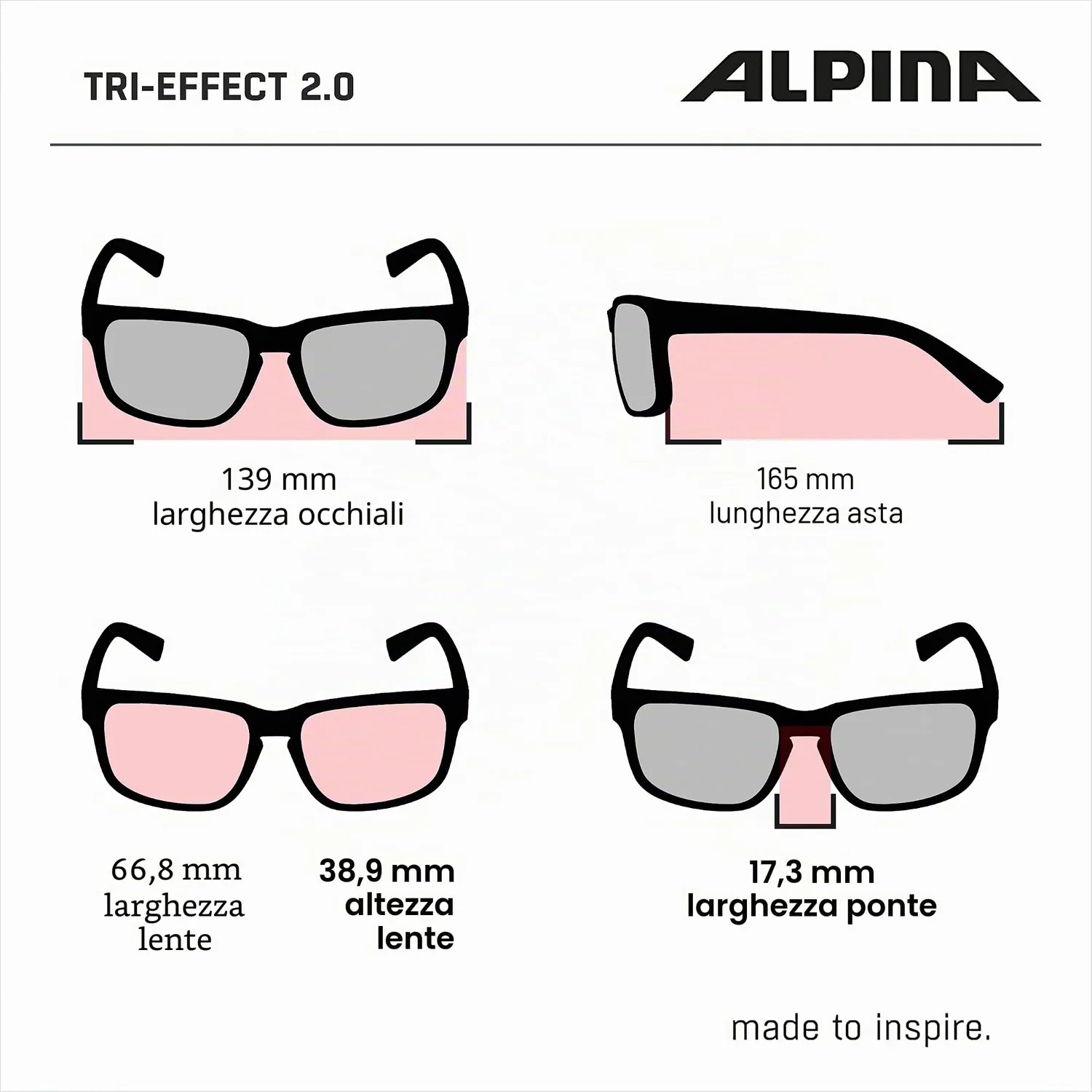 Alpina Tri-Effect 2.0 occhiali sportivi black matt 3 lenti