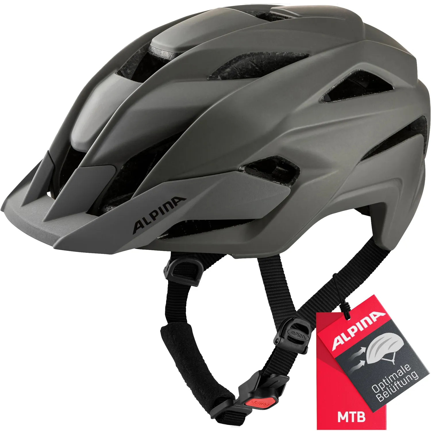 Alpina Kamloop casco bici coffee-grey matt trail