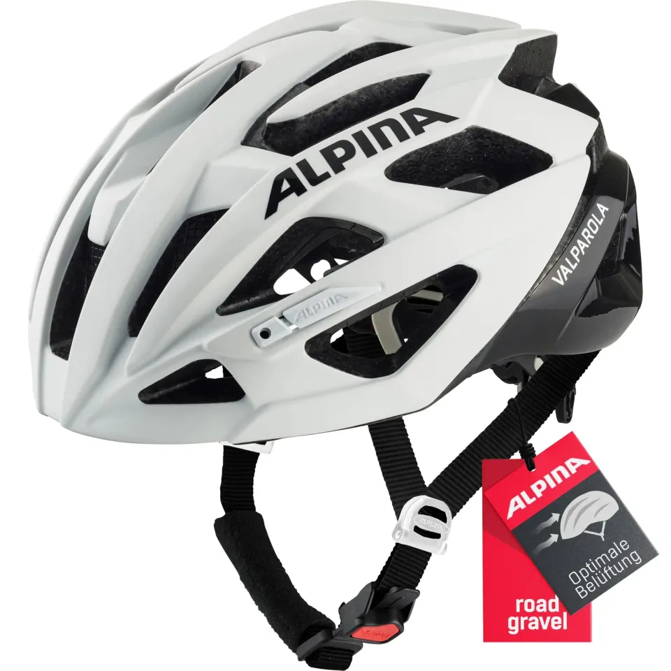 Alpina Valparola casco bici White-Black 27 prese aria
