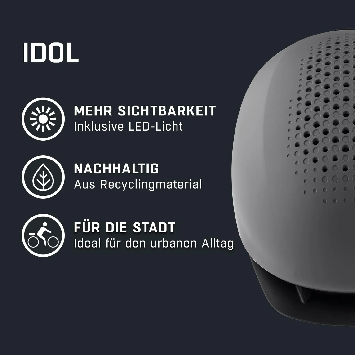 Alpina Idol Casco Bici Urban con Luce Integrata