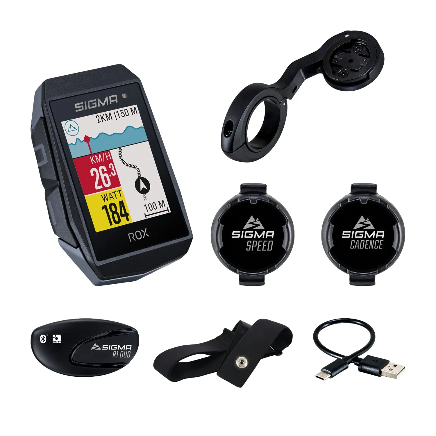 Sigma Rox 11.1 Evo ciclocomputer GPS nero kit