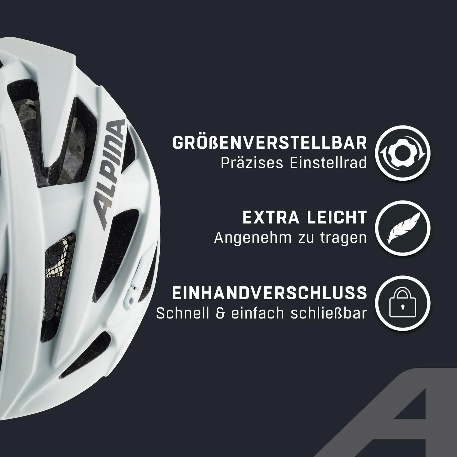 Alpina Valparola casco bici White-Black 27 prese aria