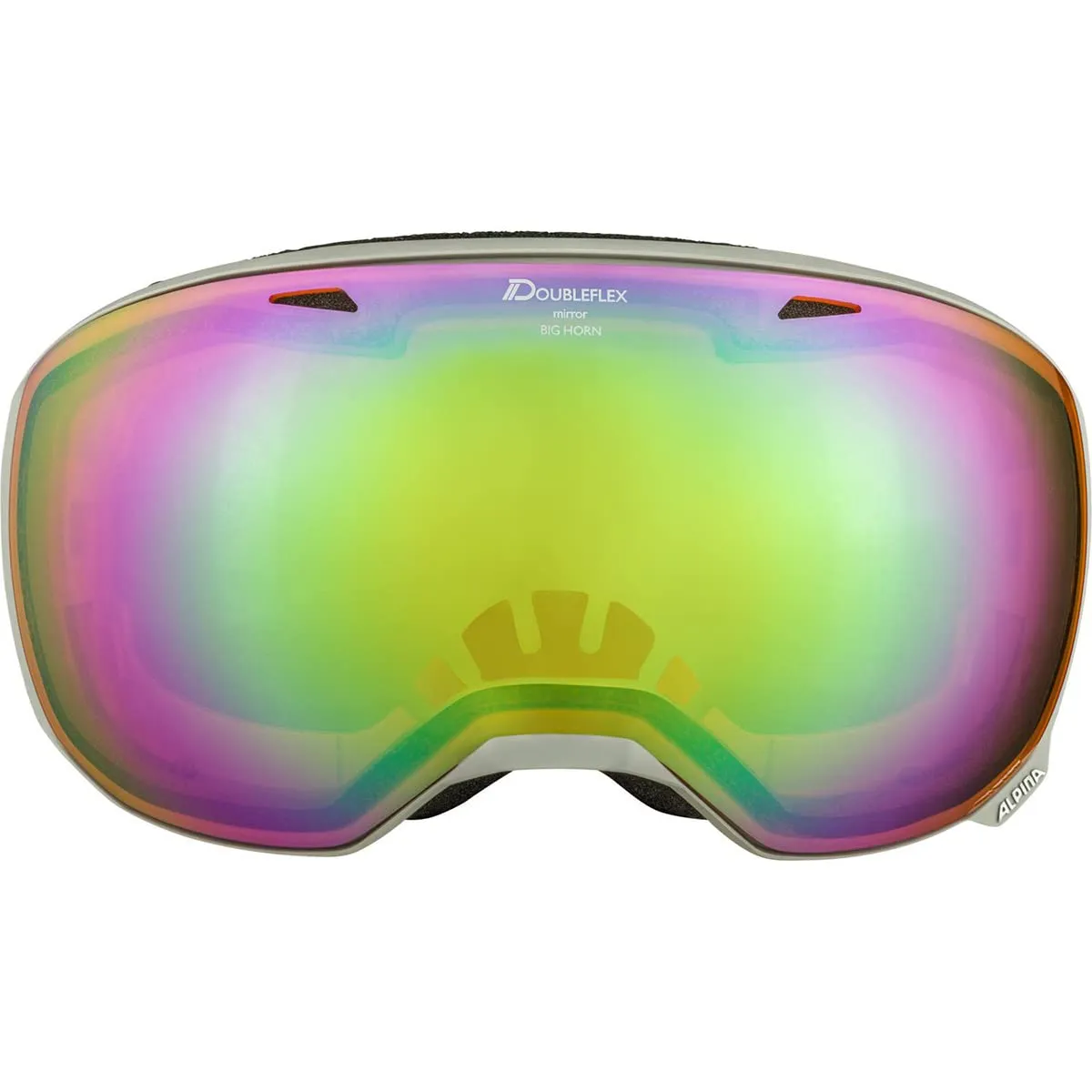 Alpina Big Horn Q-Lite maschera sci black-moongrey specchiata