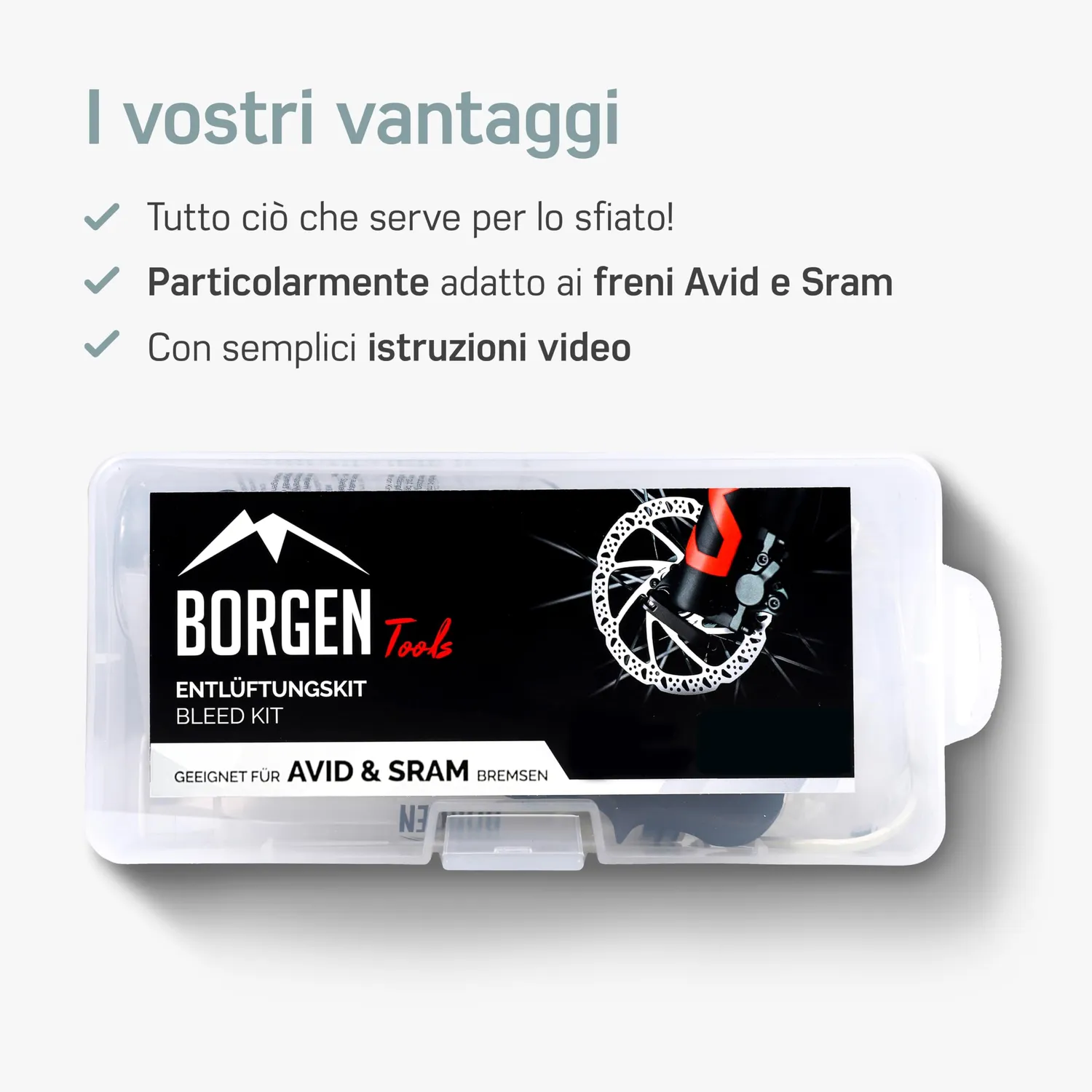 Borgen kit spurgo freni disco Avid SRAM DOT 5.1
