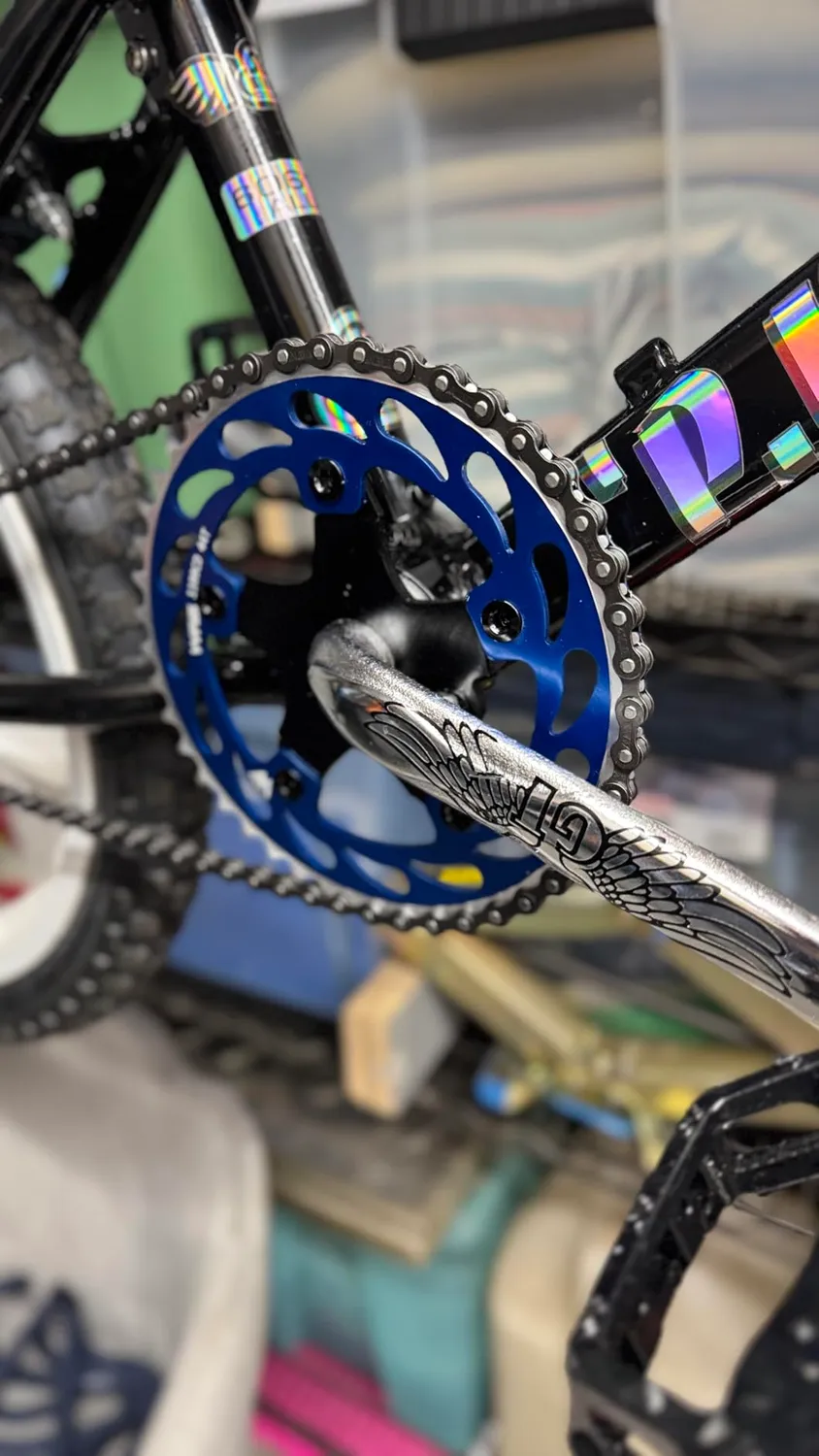 WFS Helix 44T corona bici single speed blu alluminio