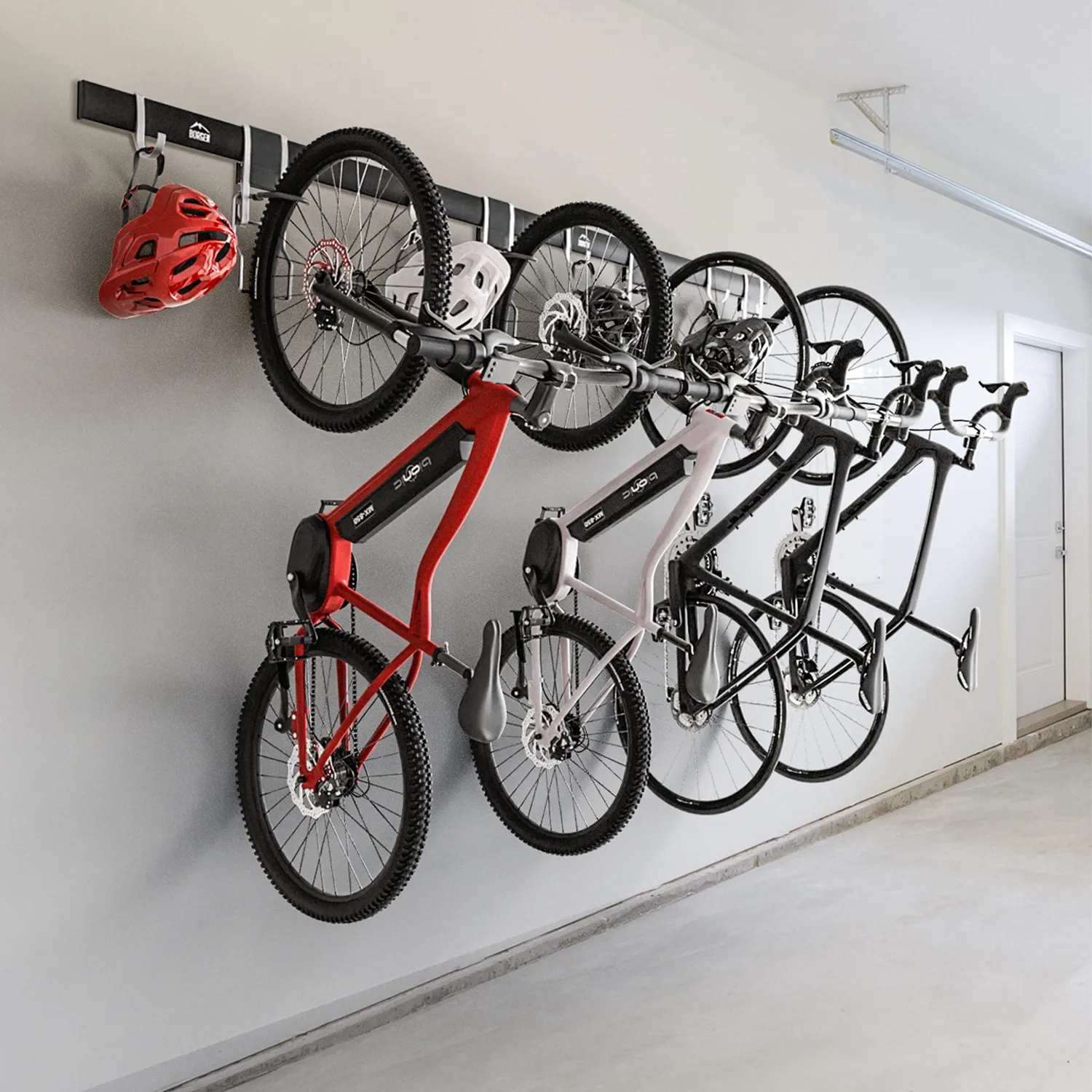 Borgen supporto bici verticale parete set 4 pezzi 30 kg