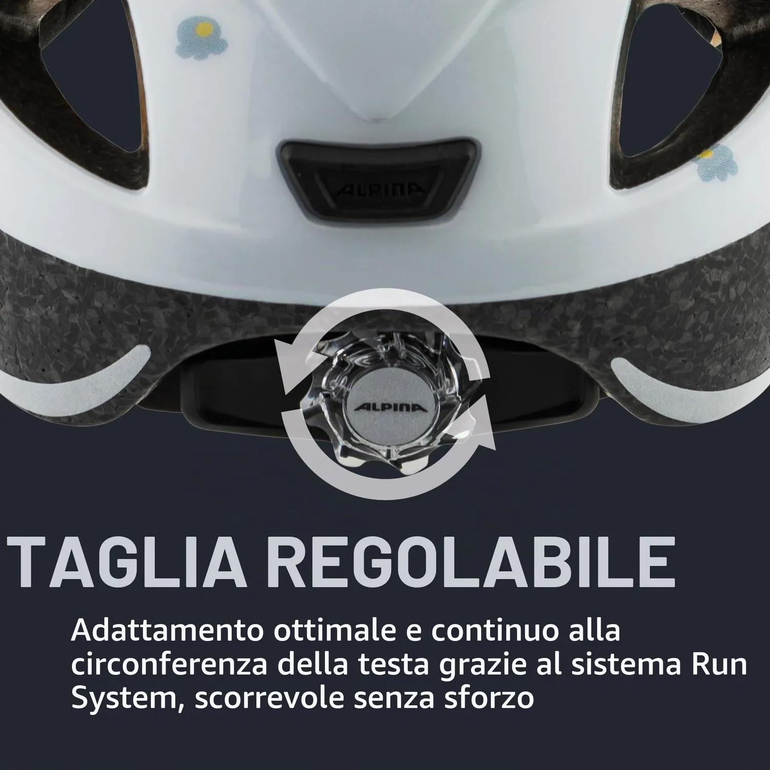 Alpina Ximo White Bear casco bici bambino 49-54 lucido