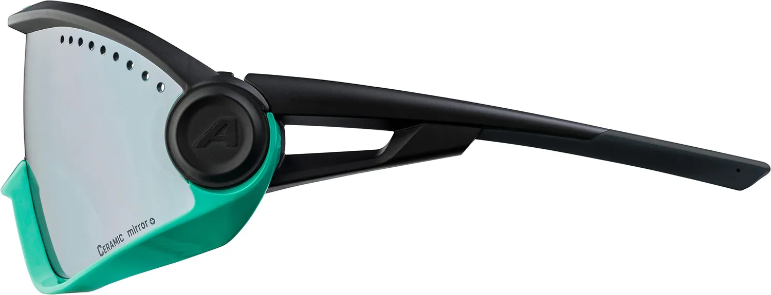 Alpina 5W1NG CM+ occhiali sportivi black turquoise