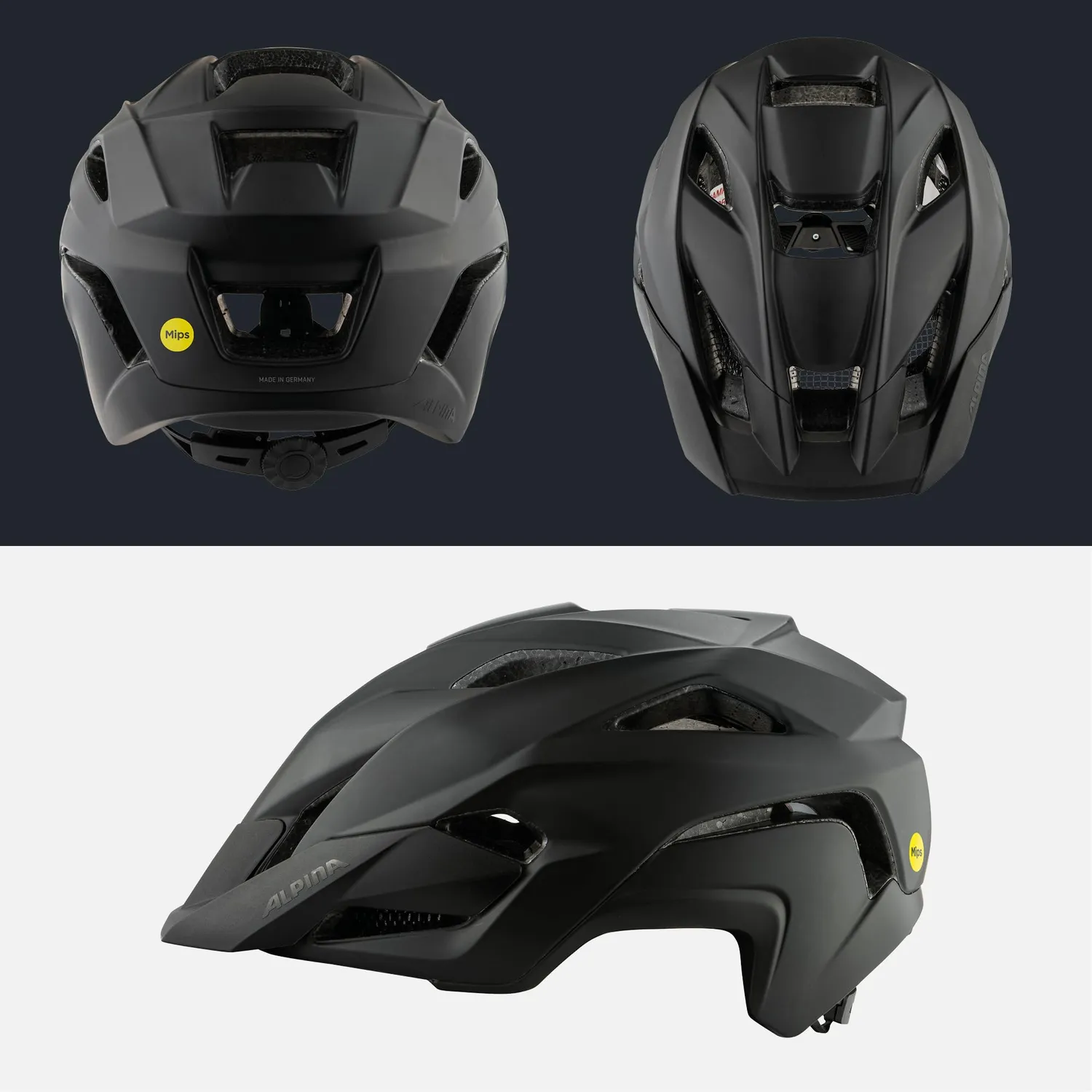 Alpina Stan MIPS casco bici nero matt MTB ventilato