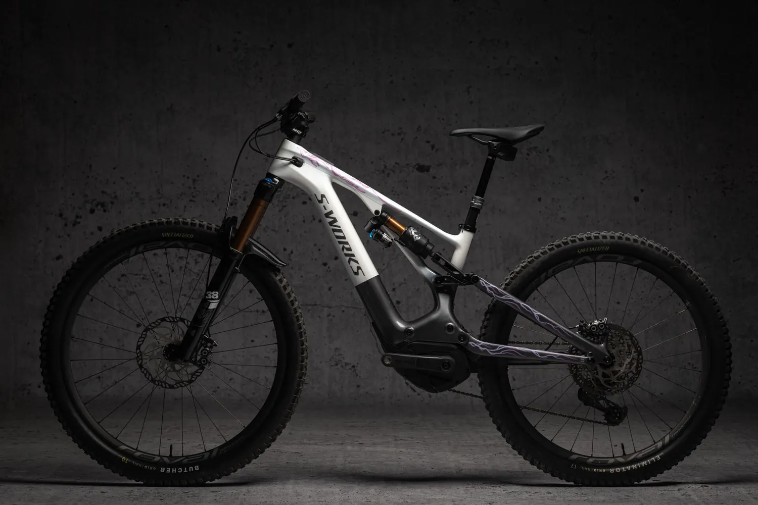 Dyedbro Lightning pellicola telaio ebike Blu opaca