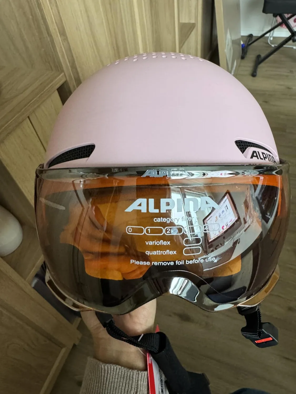 Alpina Zupo Visor Q-Lite casco sci bambino rosa
