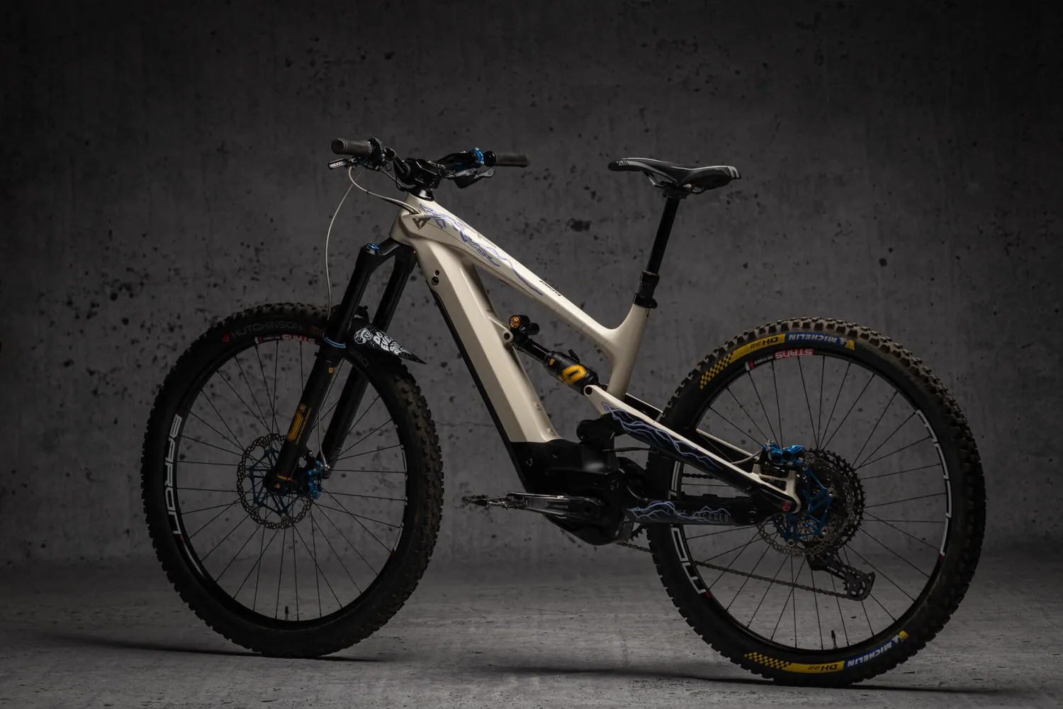 Dyedbro Lightning pellicola telaio ebike Blu opaca