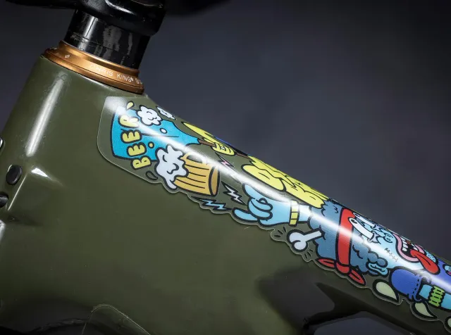 Dyedbro Juay pellicola telaio mtb colorata grafica street opaca