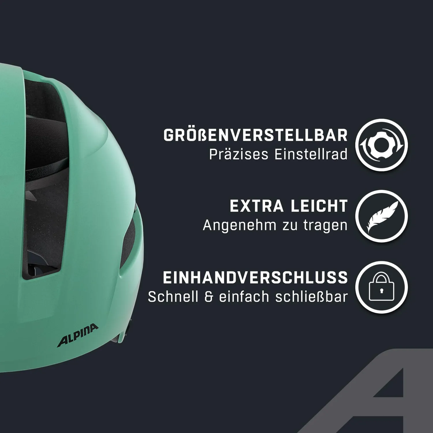 Alpina Soho casco bici urban turchese 51-56