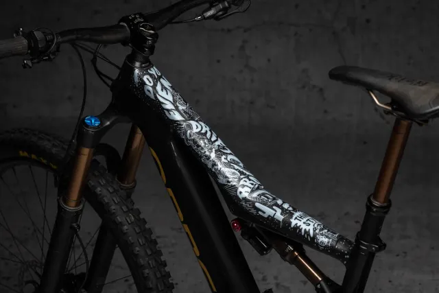 Dyedbro Fluor Kit Protezione Telaio E-Bike Bianca 8 Pezzi