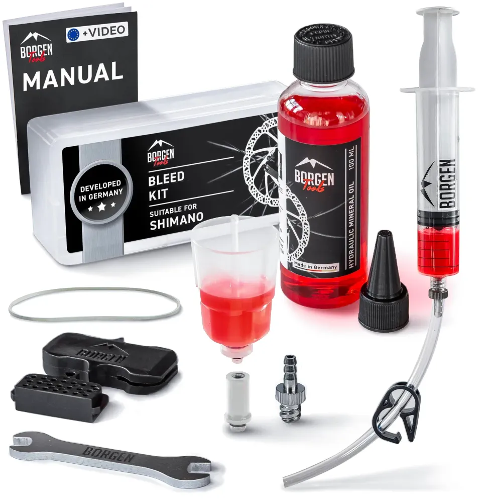 Borgen Kit Spurgo Freni Shimano olio minerale istruzioni