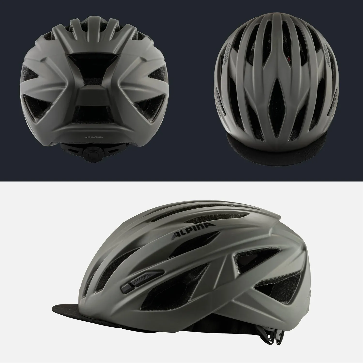 Alpina Path casco bici coffee-grey matt 55-59 cm leggero