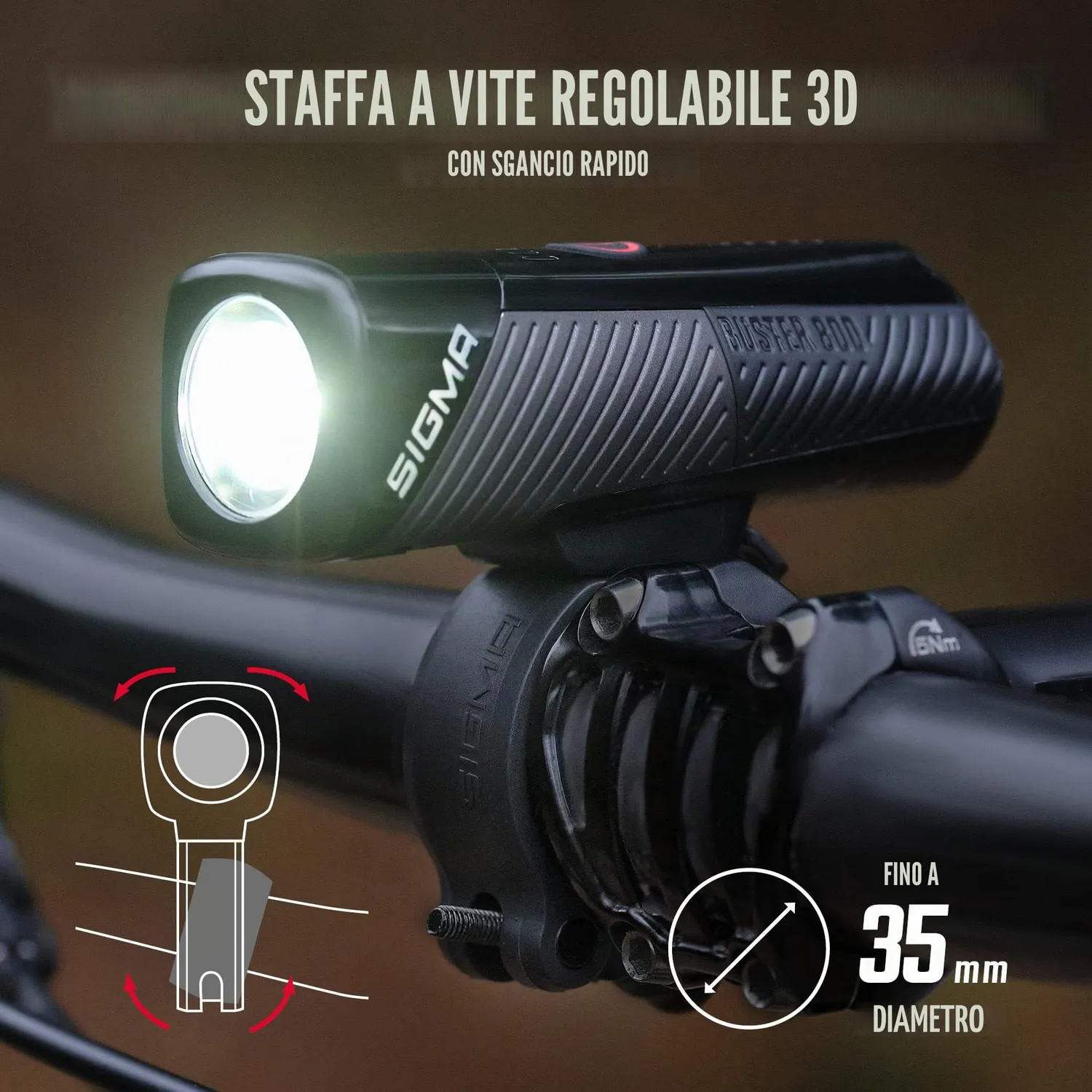 Sigma Buster 800 RL 150 kit luci bici ricaricabile USB-C