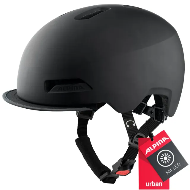 Alpina Brooklyn casco bici 52-57 cm Black matt urbano