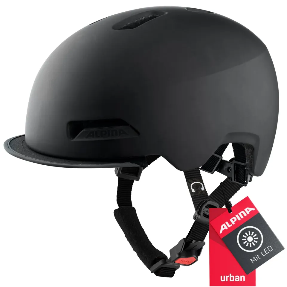 Alpina Brooklyn casco bici 52-57 cm Black matt urbano