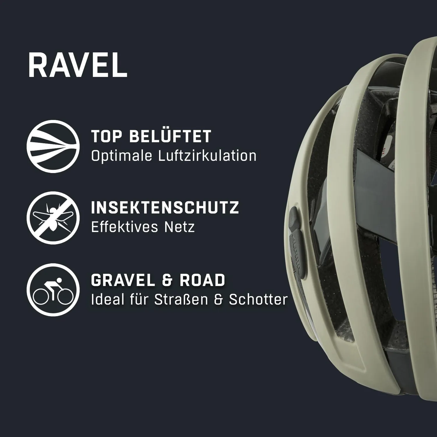 Alpina Ravel casco bici gravel mojave-sand 51-56