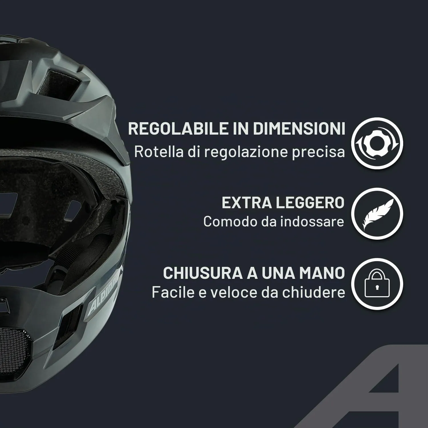 Alpina Rupi casco bici bambino integrale black matt