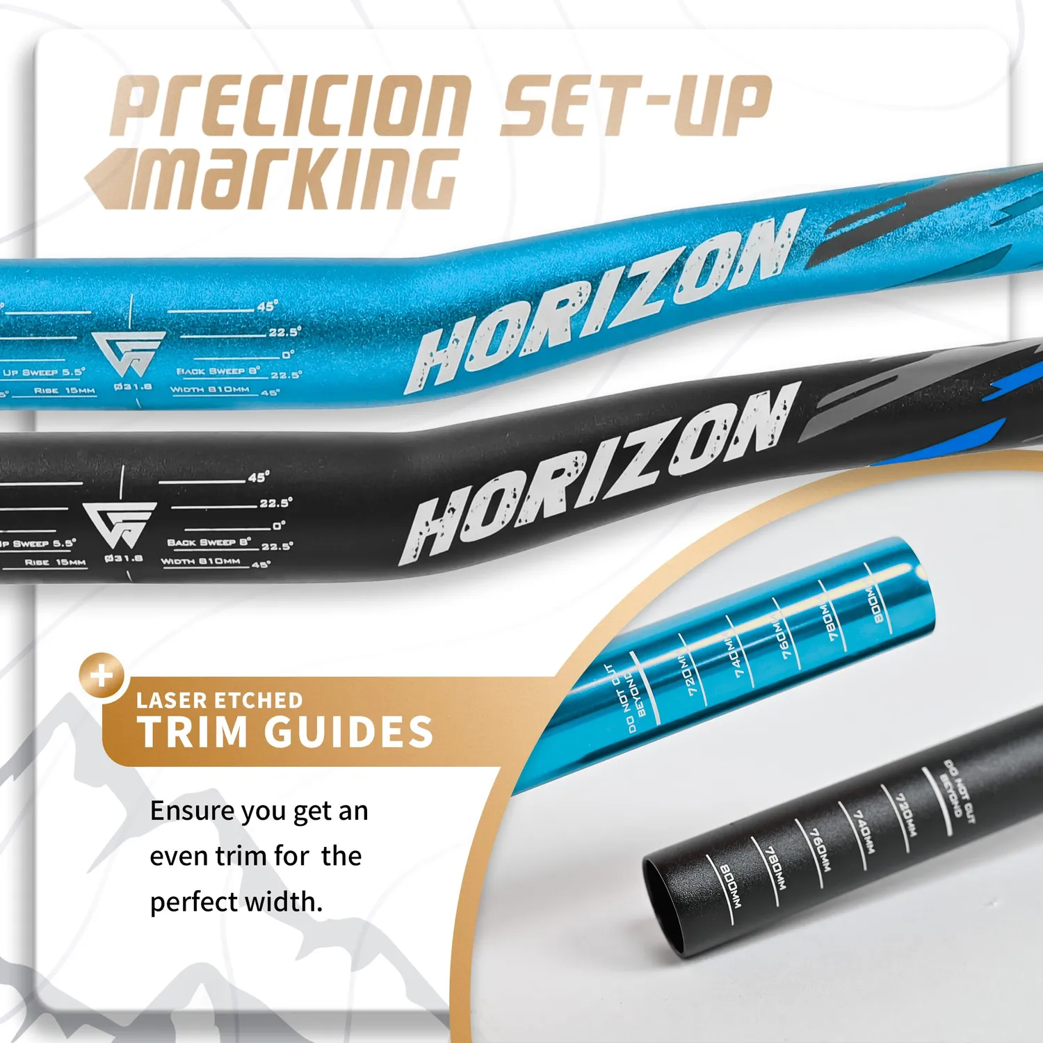WFS Horizon manubrio bici 31,8x785 30mm rise black cashmoney
