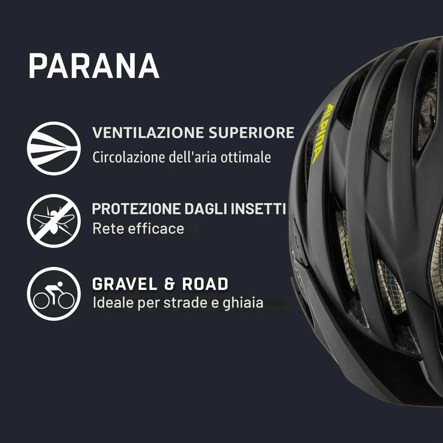Alpina Parana Casco Bici Touring Unisex Ventilato