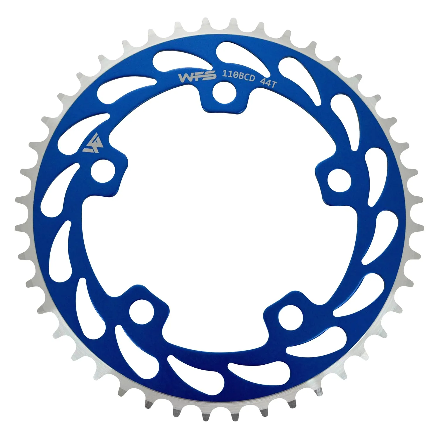 WFS Helix 44T corona singlespeed 110 BCD blu anodizzato