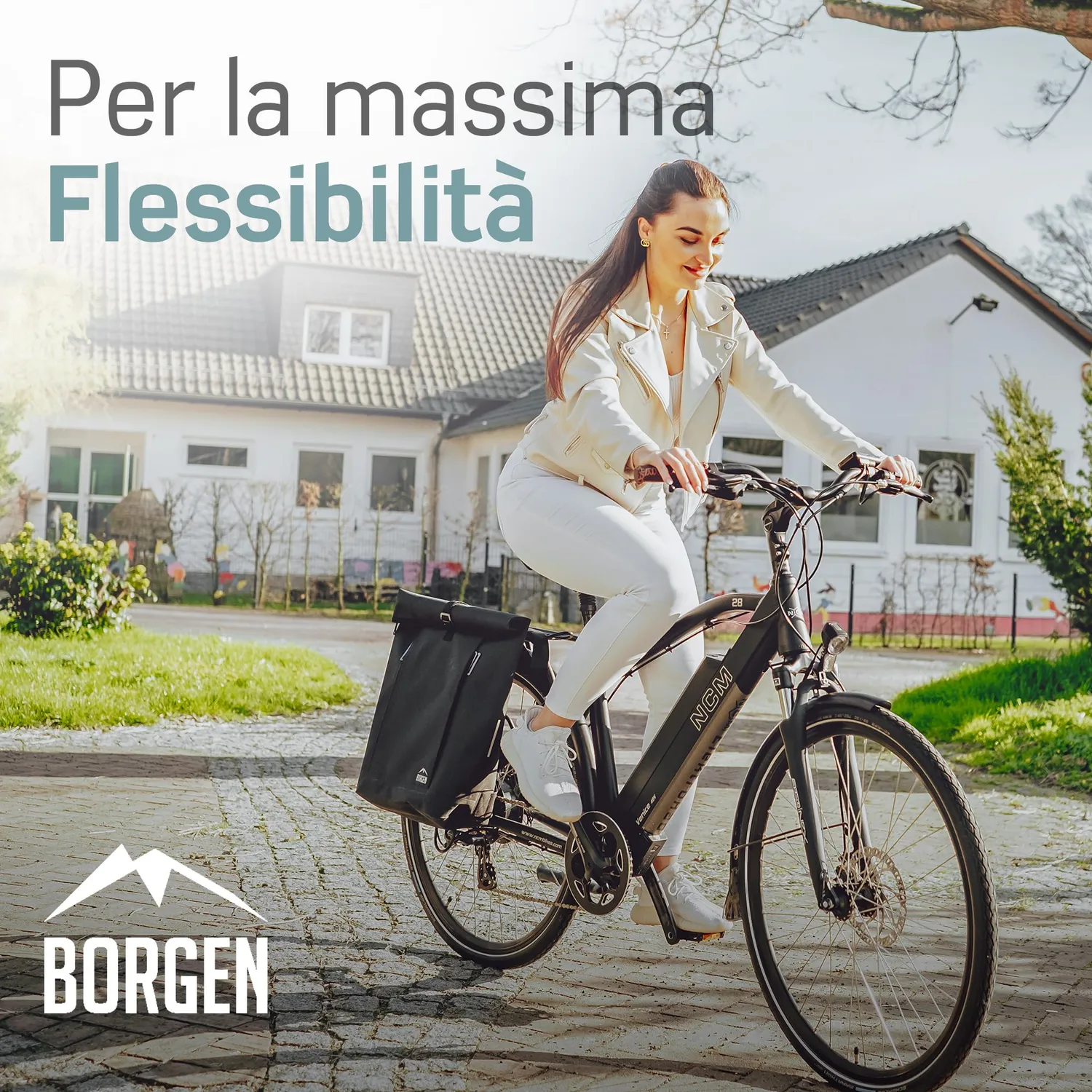 Borgen borsa portapacchi bici nera 28 L impermeabile
