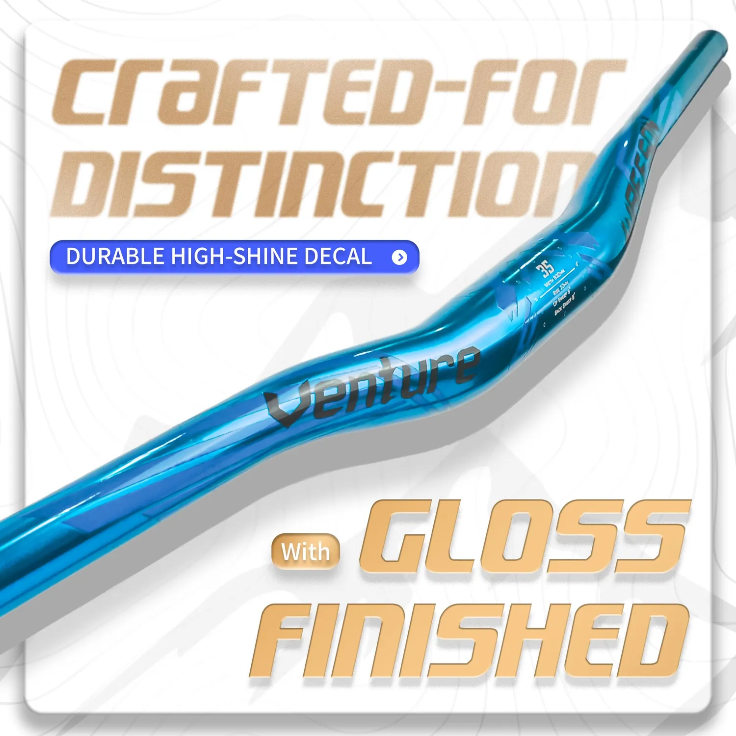 WFS Venture manubrio MTB alluminio blu 820mm rise 20