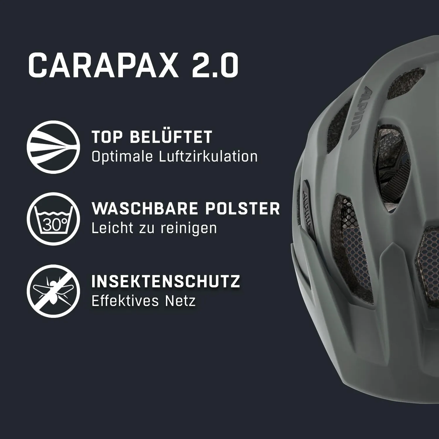 Alpina Carapax 2.0 casco MTB coffee-grey matt 52-57 cm