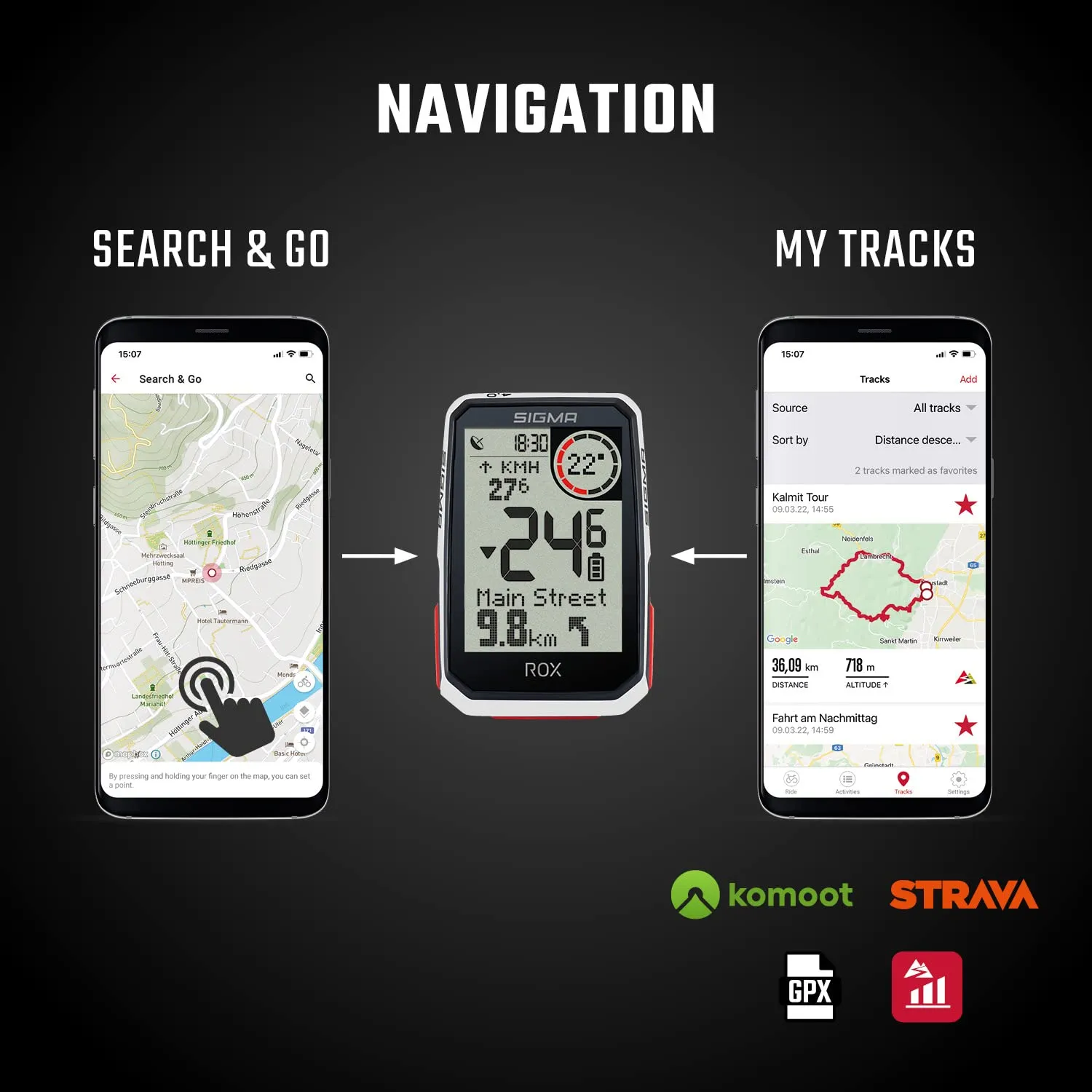 Sigma Rox 4.0 Black ciclocomputer GPS bici con altimetro
