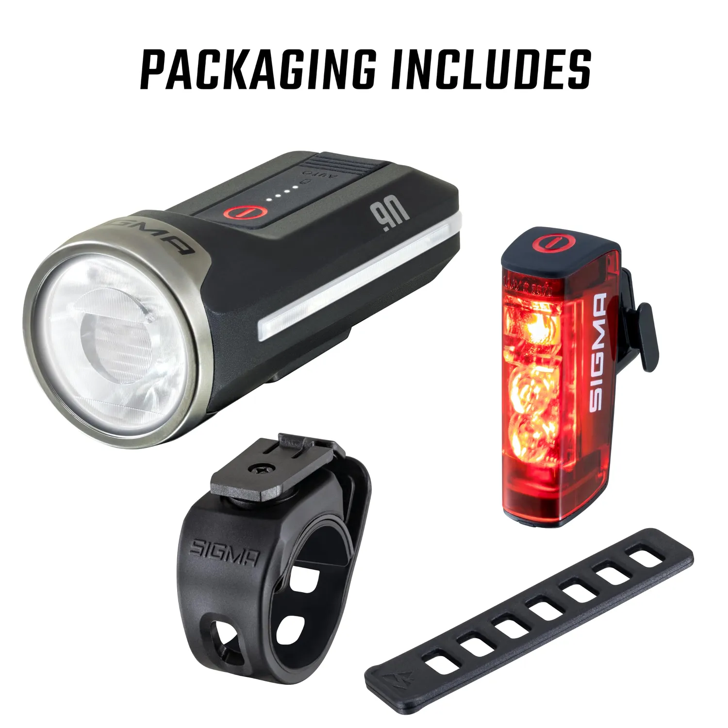 Sigma Aura 90 + Hiro 50 set luci bici USB-C StVZO