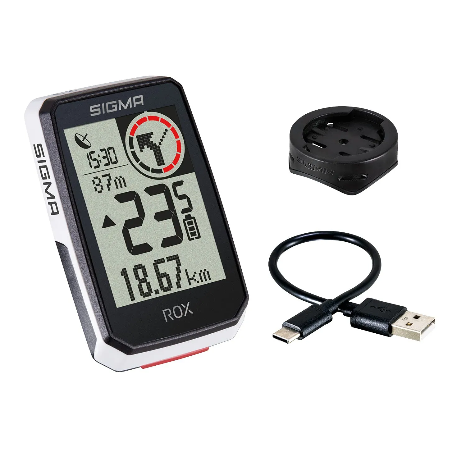 Sigma Rox 2.0 ciclocomputer GPS bianco navigazione e-bike