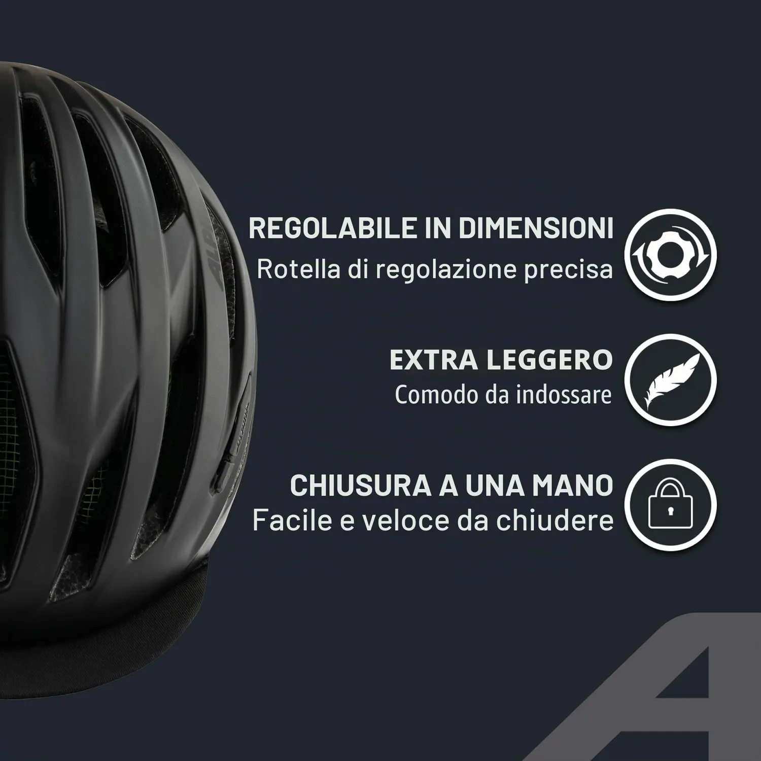 Alpina Path casco bici nero leggero Inmold