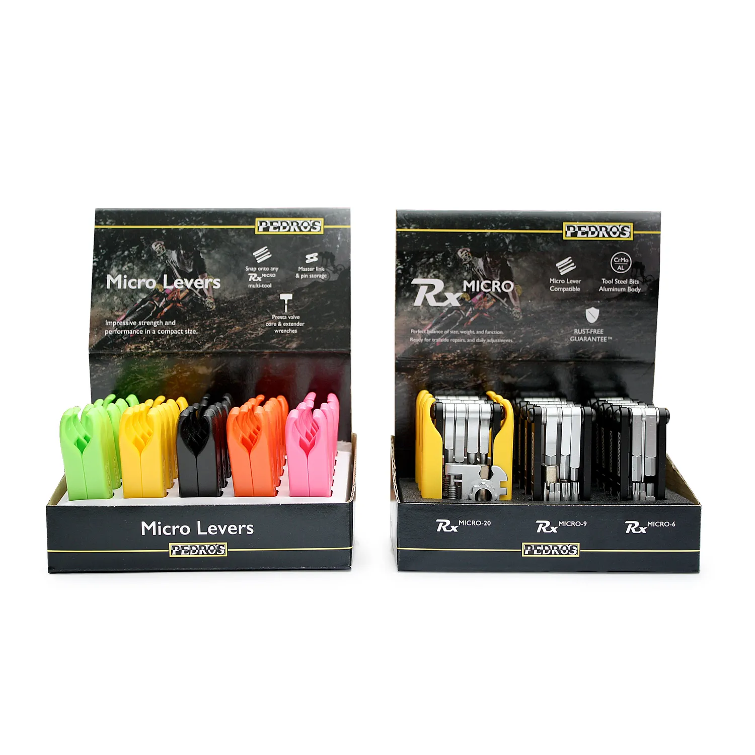 Pedro's Micro Levers cacciagomme bici box 25 coppie colori
