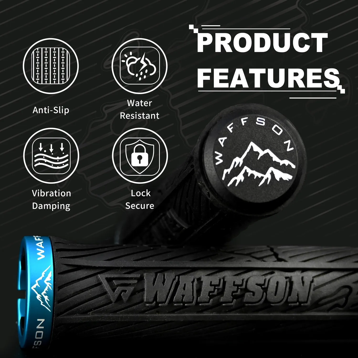 WFS World Map GP16HH manopole bicolore nero-blu