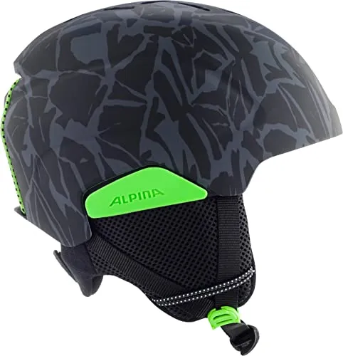 Alpina Pizi JR casco sci 51-55 cm black-green camo bimbo