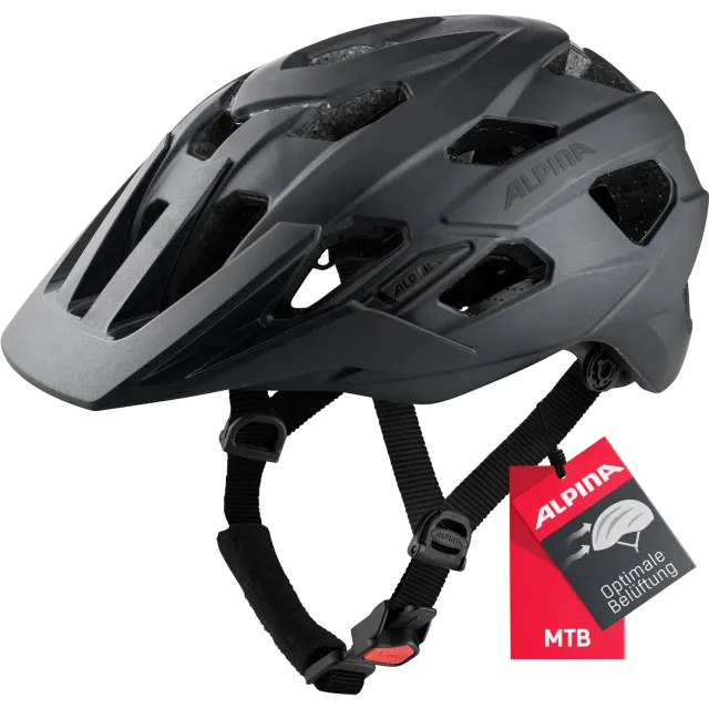 Alpina Anzana casco bici adulto 57-61 Black opaco