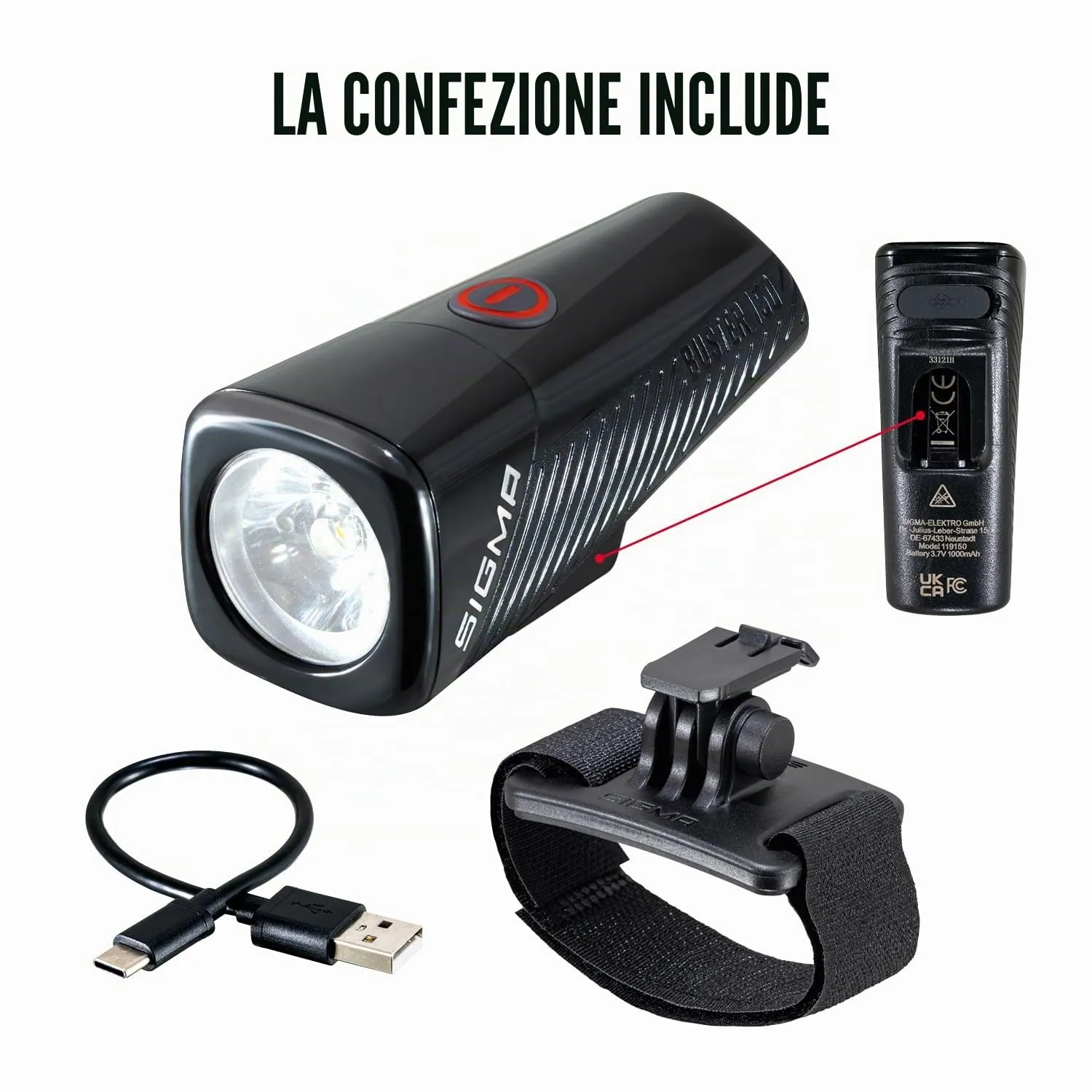 Sigma Buster 150 HL luce casco ricaricabile 150 lumen