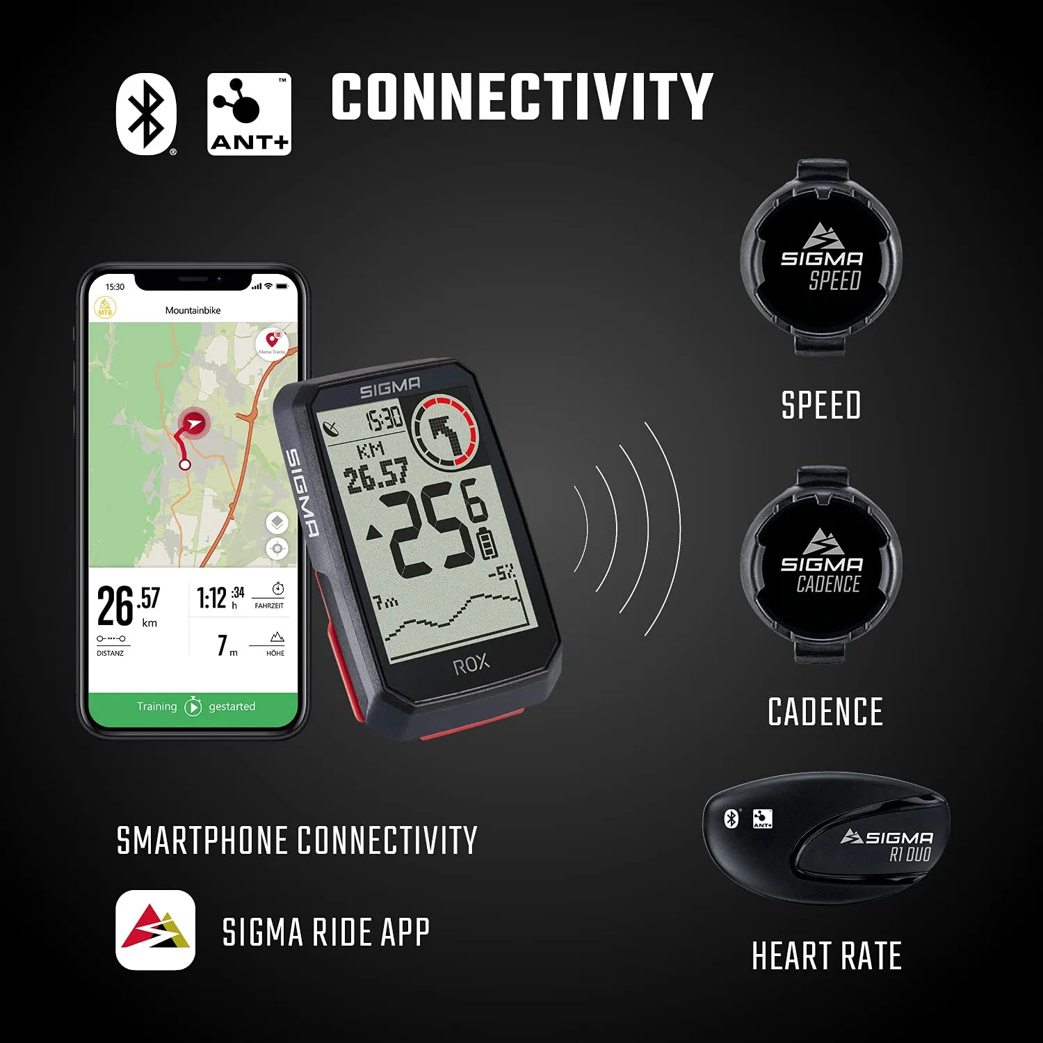 Sigma ROX 4.0 EVO ciclocomputer GPS bianco altimetro