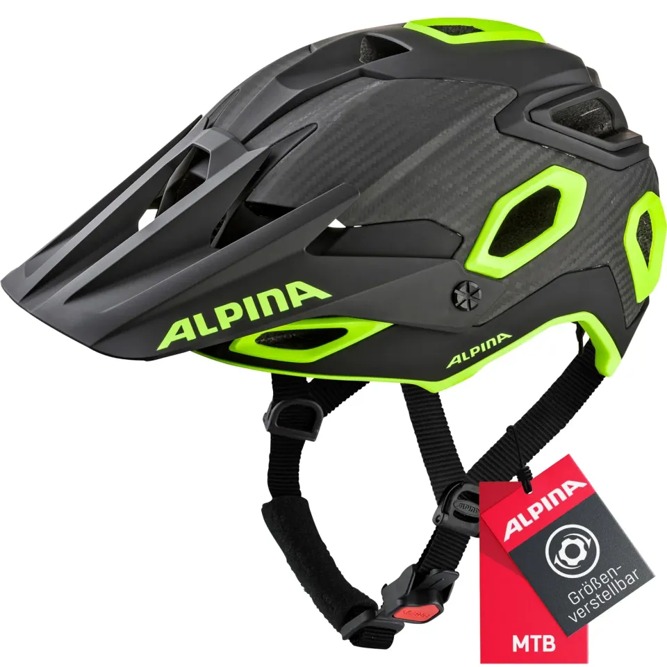 Alpina Rootage casco bici Black Neon Yellow enduro carbonio