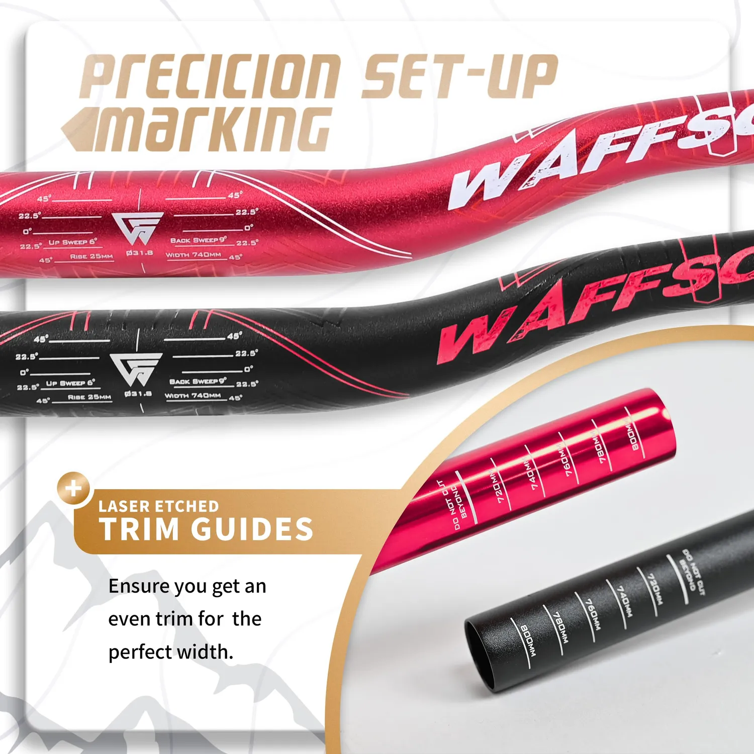 WFS Xshift 31,8x740 mm manubrio rise 25 mm Cashmoney